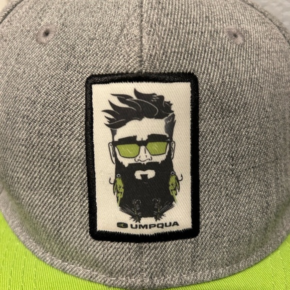 NWT Ouray Sportswear wool blend baseball cap. Adjustable. Umpqua. Grey & green - Picture 2 of 7